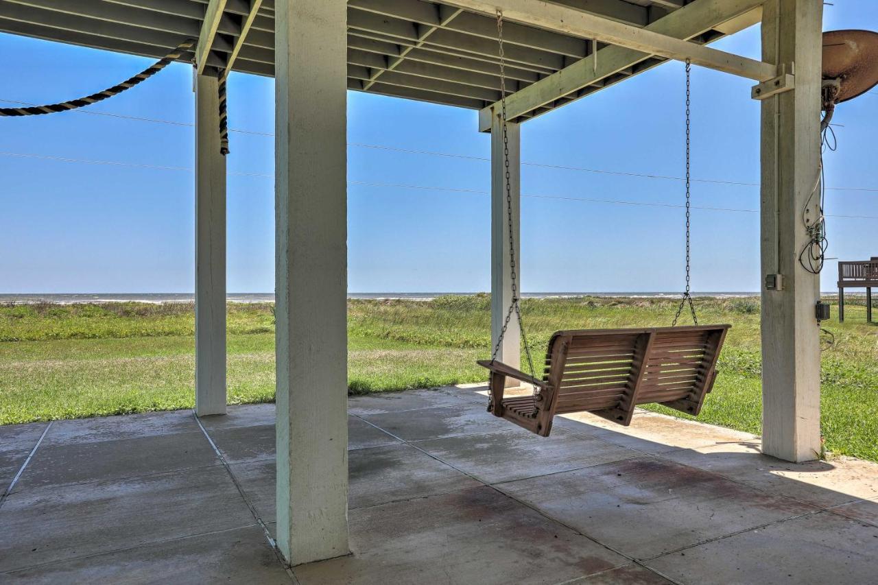 Oceanfront Galveston Home - Walk To Beach! المظهر الخارجي الصورة